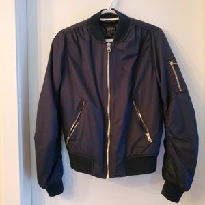 Navy blue Topshop bomber jacket